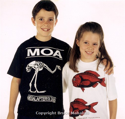  Moa and Orange-roughy t-shirts